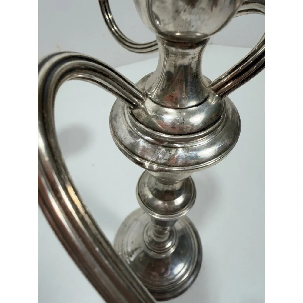 Gorham Sterling Silver Weighted Twist 808/1 Candelabra‎ Dents On It Pair